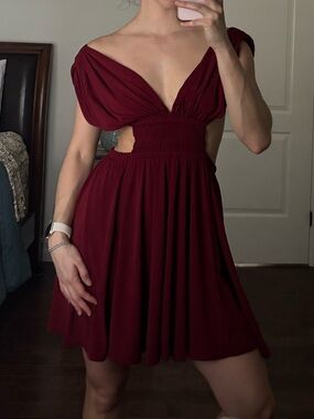 Express Cutout V-Neck Mini Dress